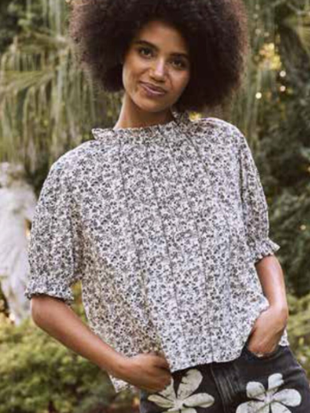 The Great Songbird Top Blouse Women’s Size 0 Floral Cottagecore Prairie Romantic